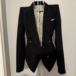 Chic Black Double-Breasted Women's Blazer